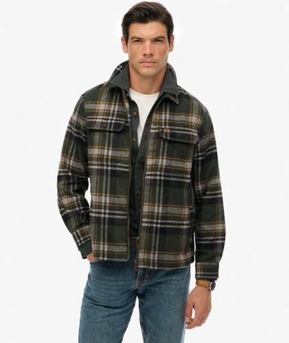 Herren Wollmischung Miller Zip Overshirt - Größe: M - Superdry - Modalova