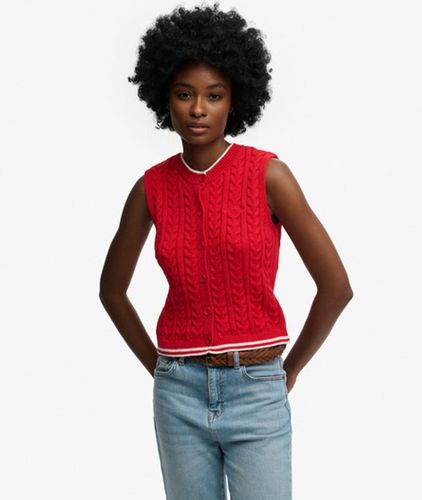 Débardeur en Maille Torsadée à Boutons Taille: 40 - Superdry - Modalova