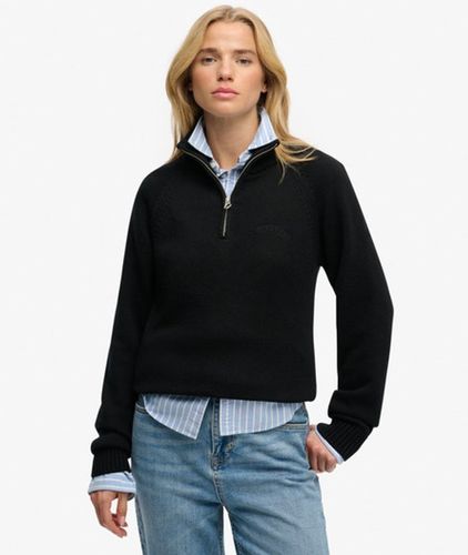 Damen Essential Strickpullover mit Reißverschluss - Größe: 36 - Superdry - Modalova