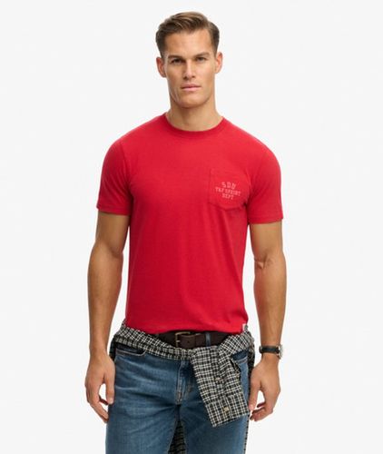 T-shirt Vintage Prep à Poche Coupe Décontractée Taille: S - Superdry - Modalova