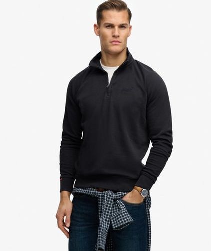 Coton Logo Brodé Henley Raglan Essential Sweatshirt, , Taille: L - Superdry - Modalova