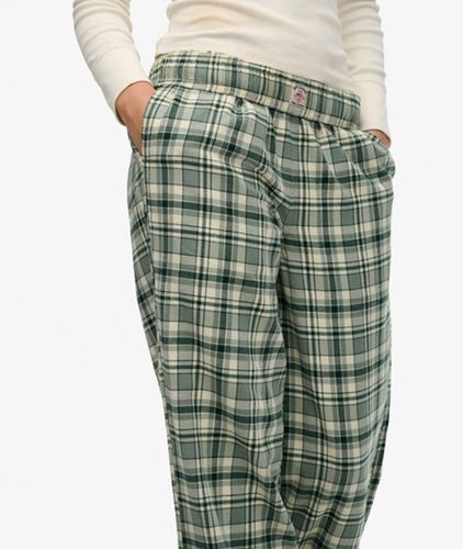 Damen Karierte Baumwollhose mit Elastikbund - Größe: 40 - Superdry - Modalova