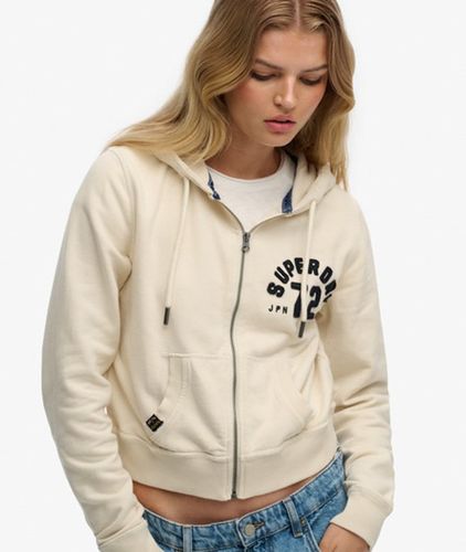 Sweat à Capuche Zippé Court Athletic Coupe Décontractée Taille: 40 - Superdry - Modalova