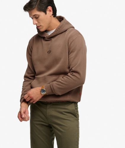 Herren Baumwolle Gesticktes Micro Logo Kapuzenpullover, , Größe: S - Superdry - Modalova