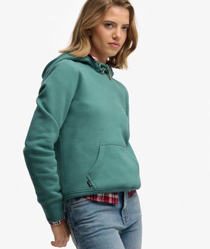 Damen Baumwolle Gesticktes Logo Essential Kapuzenpullover, , Größe: 44 - Superdry - Modalova