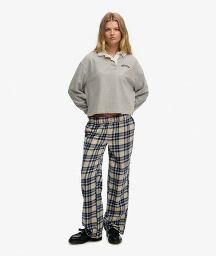 Damen Karierte Baumwollhose mit Elastikbund - Größe: 42 - Superdry - Modalova