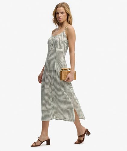 Damen Bedrucktes Midi-kleid mit Knopfleiste - Größe: 42 - Superdry - Modalova