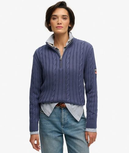 Pull à Demi-zip en Maille Torsadée Taille: 42 - Superdry - Modalova