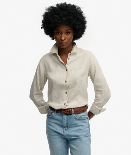 Damen Premium Leinenhemd im Boyfriend-stil - Größe: 38 - Superdry - Modalova