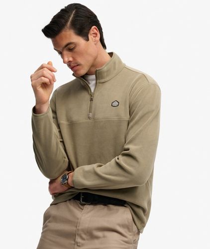 Herren Gesticktes Emblem Expedition Fleece Pullover Mit Halbreißverschluss, , Größe: XXXL - Superdry - Modalova