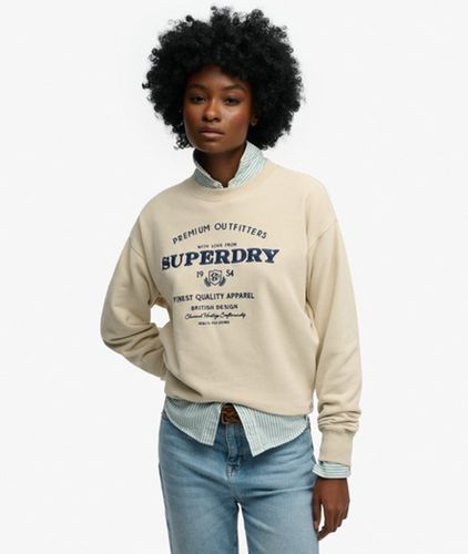 Damen Luxe Casual Besticktes Sweatshirt mit Lockerer Passform - Größe: 34 - Superdry - Modalova