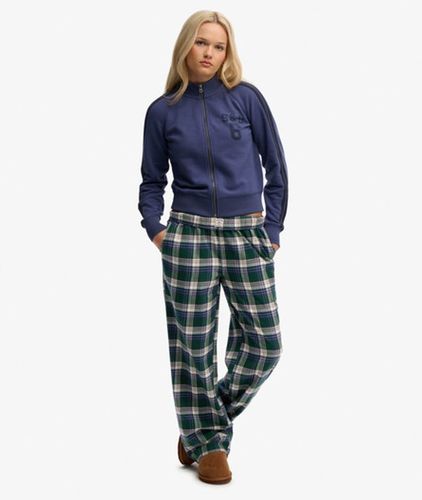 Damen Karierte Baumwollhose mit Elastikbund - Größe: 42 - Superdry - Modalova