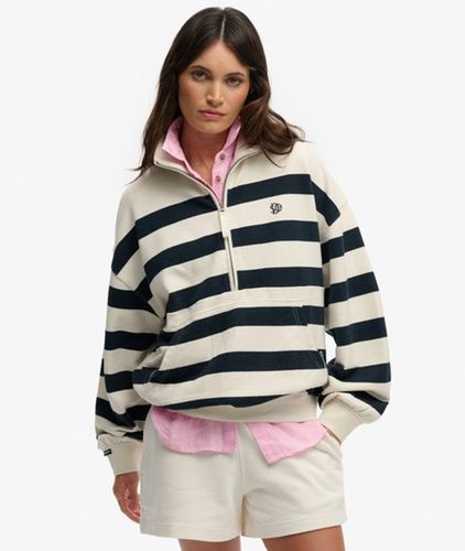 Damen Studios Stripe Sweatshirt mit Reißverschluss - Größe: 46 - Superdry - Modalova