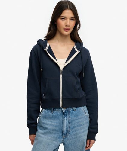 Damen Essential Logo Kurzer Zip-hoodie - Größe: 36 - Superdry - Modalova