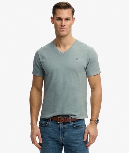Herren T-shirt mit V-ausschnitt und Lockerer Passform - Größe: S - Superdry - Modalova