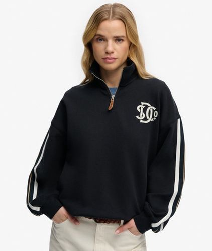Sweat Country Club Appliqué Demi-zip Taille: 42 - Superdry - Modalova