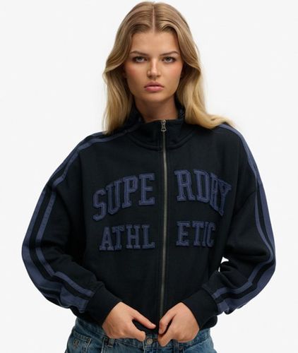 Sweat Zippé Athletic Essentials à Appliqué Coupe Ample Taille: 44 - Superdry - Modalova