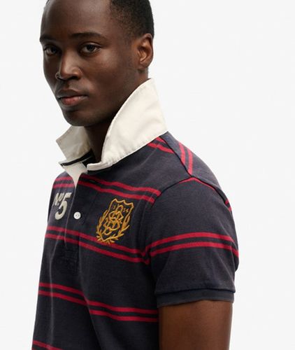 Herren Double Emblem Jersey Rugby-poloshirt - Größe: Xxl - Superdry - Modalova