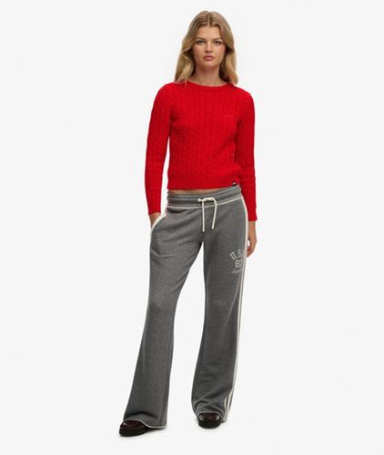 Damen Athletic Essentials Jogginghose mit Streifen und Schlag - Größe: 42 - Superdry - Modalova