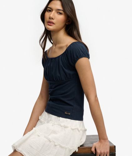 Damen Athletic Essentials Gerafftes Top Schmale Passform - Größe: 36 - Superdry - Modalova