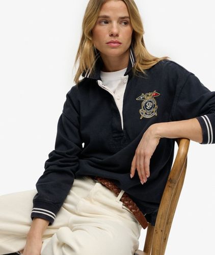 Damen Crest Rugby-shirt - Größe: 38 - Superdry - Modalova