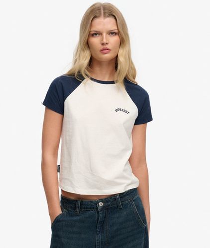 Damen Essential Logo Retro T-shirt mit Schmaler Passform - Größe: 38 - Superdry - Modalova