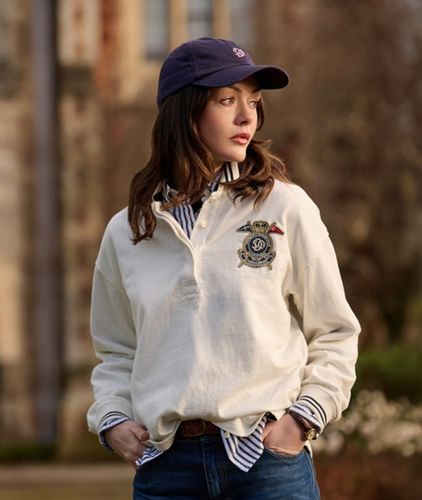 Damen Crest Rugby-shirt - Größe: 38 - Superdry - Modalova