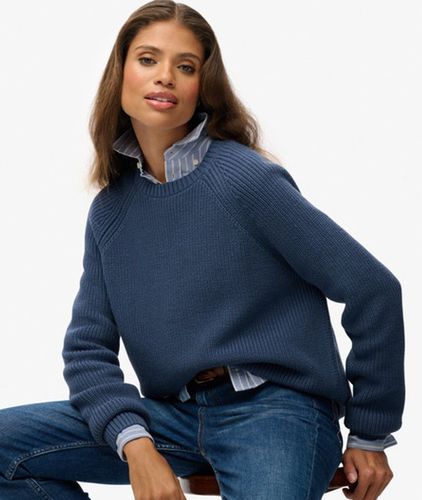 Damen Gerippter Strickpullover mit Lockerer Passform - Größe: 44 - Superdry - Modalova