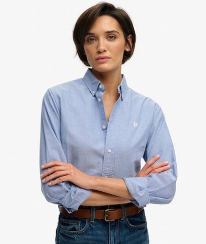 Damen Oxford Langarmhemd mit Schmaler Passform - Größe: 42 - Superdry - Modalova