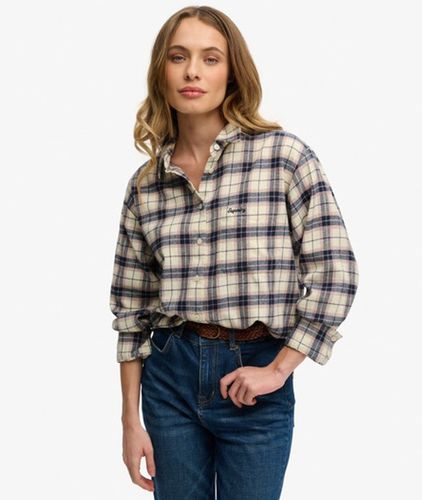 Damen Kariertes Flanellhemd Lockere Passform - Größe: 36 - Superdry - Modalova