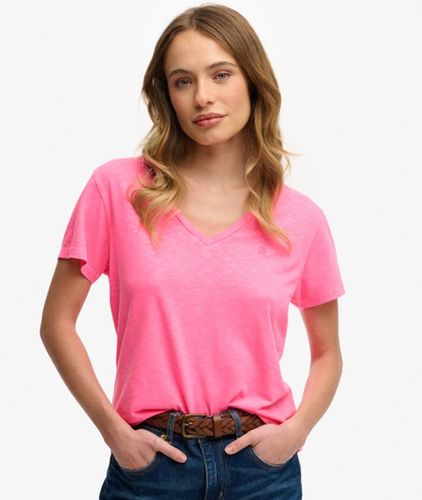 T-shirt Studios Slub Avec Logo Brodé Taille: 44 - Superdry - Modalova