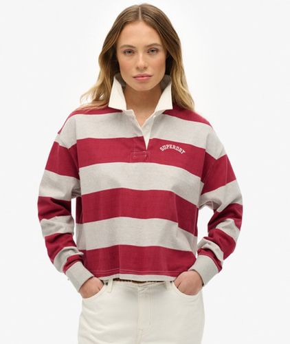 Damen Athletic Essentials Rugby-oberteil mit Streifen - Größe: 44 - Superdry - Modalova