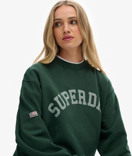 Damen Baumwolle Logo Druck Lässiges Athletic Essentials Sweatshirt Mit Rundhalsausschnitt, , Größe: 36 - Superdry - Modalova