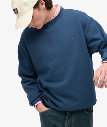 Coton Logo Brodé Oversize Sweatshirt Ras Du Cou, , Taille: XXL - Superdry - Modalova