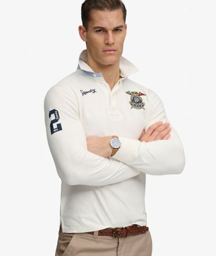Herren Rugby-oberteil mit Doppeltem Emblem - Größe: Xxl - Superdry - Modalova