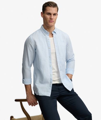 Chemise en Coton-lin Coupe Décontractée Taille: L - Superdry - Modalova