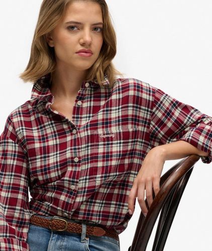 Damen Kariertes Flanellhemd Lockere Passform - Größe: 36 - Superdry - Modalova