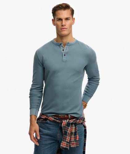 Herren Leichtes Strukturiertes Henley-shirt - Größe: XL - Superdry - Modalova