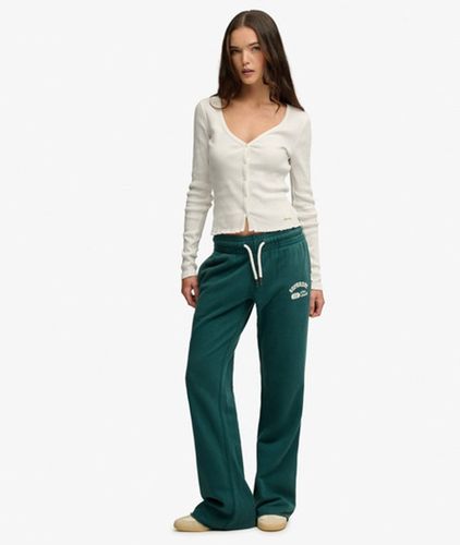 Dames Pantalon de Survêtement Évasé à Taille Basse Athletic Essentials Logo Brodé, Taille: 38 - Superdry - Modalova