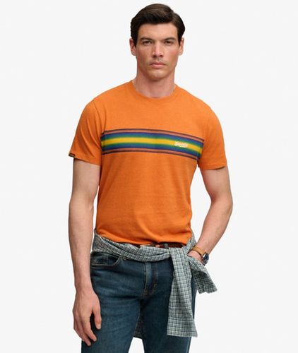 Herren Outdoor Stripe Logo T-shirt in Lockerer Passform - Größe: M - Superdry - Modalova