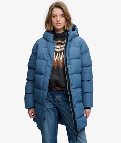 Damen Sportliche Steppjacke mit Kapuze in Mittlerer Länge - Größe: 40 - Superdry - Modalova