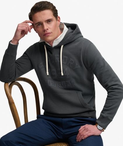 Herren Baumwolle Tonal Applique Kapuzenpullover Lockere Passform, , Größe: XL - Superdry - Modalova