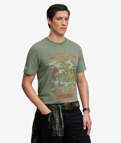 Herren Lässiges Vintage Tokyo T-shirt mit Logo - Größe: L - Superdry - Modalova