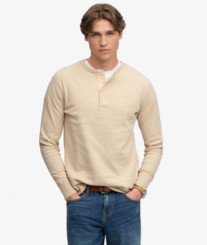Haut Col Grand-père Gaufré Mini Slub Manches Longues Taille: S - Superdry - Modalova