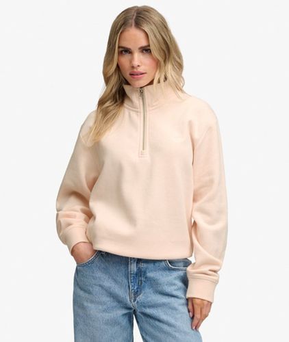 Damen Signature Sweatshirt mit Stickerei und Reißverschluss - Größe: 42 - Superdry - Modalova