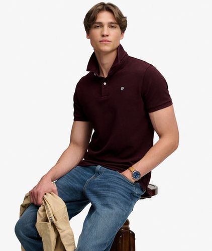 Coton Badge Logo Vintage Destroy Polo, , Taille: M - Superdry - Modalova