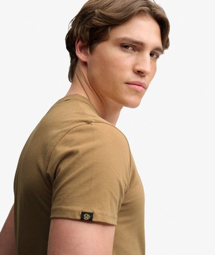 Herren Essential Serif Logo T-shirt mit Schmaler Passform - Größe: L - Superdry - Modalova