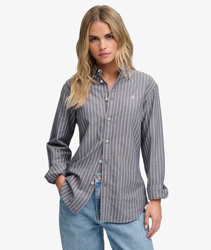 Damen Oxford Langarmhemd mit Schmaler Passform - Größe: 44 - Superdry - Modalova