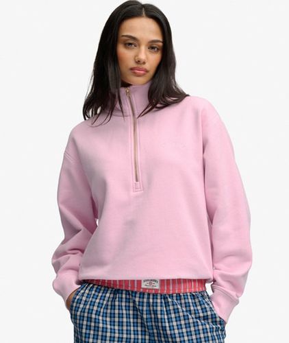 Damen Essential Logo Stickerei Pullover mit Reißverschluss - Größe: 34 - Superdry - Modalova