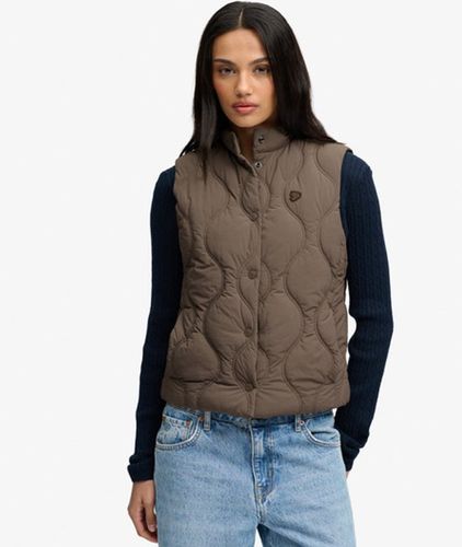 Damen Onion Quilt Crinkle Snap Weste - Größe: 42 - Superdry - Modalova